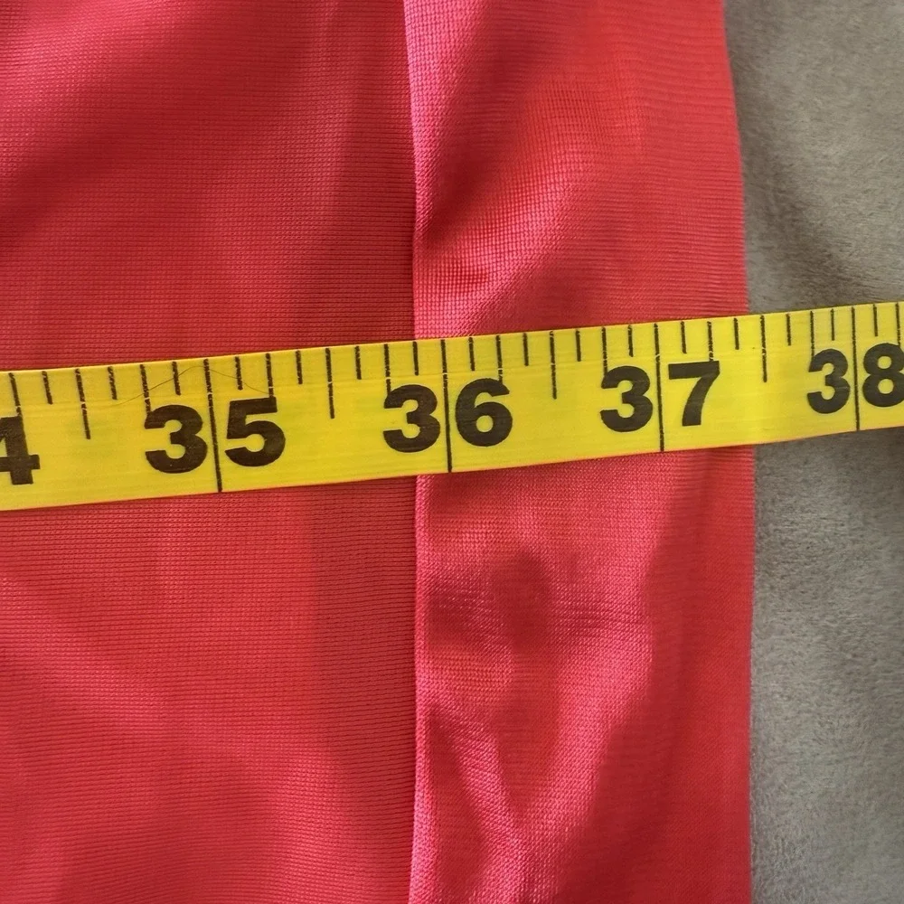 Vanity‎ Fair Vintage Nightgown Red Midi Floral Appliqué Sz XL Sexy Lingerie USA